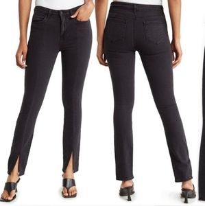 L'AGENCE Size 29 Black Jyothi High Rise Split Hem Jeans